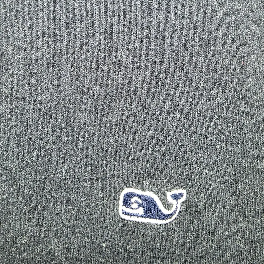 Vineyard Vines Sweater Mens 2XL Gray Mock Neck 1/4 Zip Pima Cotton Pullover